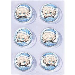 Genshin Impact anime pin 6pcs a set 25mm