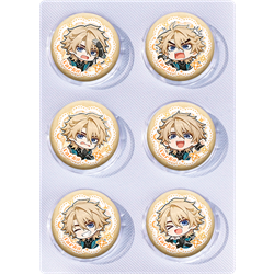 Genshin Impact anime pin 6pcs a set 25mm
