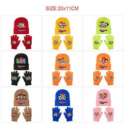 The Powerpuff Girls anime hat and glove set