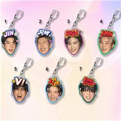 BTS anime keychain