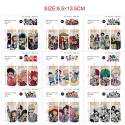 My Hero Academia anime glass cup 350ml