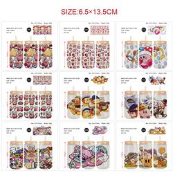 Kirby anime glass cup 350ml