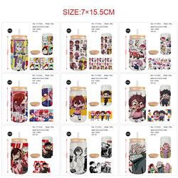 Dandadan anime glass cup 450ml