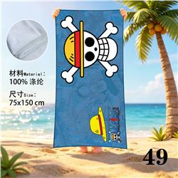 One Piece anime beach towel