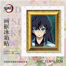 Demon slayer kimets anime refrigerator magnet 7.7*6.5cm(the color of the outer frame is random）