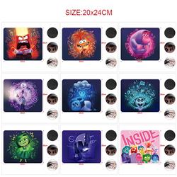 Inside out anime Mouse pad 20*24cm price for 5 pcs