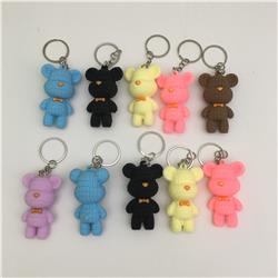 Colorful bear keychain 10pcs a set