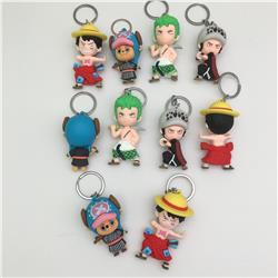 One Piece anime keychain 7cm 10pcs a set
