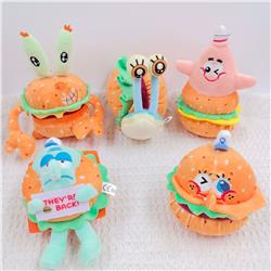 SpongBob anime plush doll 10cm 5pcs a set