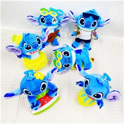 stitch anime plush doll 10-13cm 6pcs a set